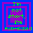 Four identical pixelated display green text "I'm not short, I'm fun-sized" within nested purple and blue square borders on a solid blue background