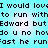 Pixelated text repeats across a cyan gradient background with black lettering, showing identical static frames.
