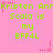 Pixelated green text on pink background with repeated phrases and star animations.