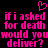Pixelated pink text on black background with a heart symbol above, repeated twice in mirrored layout.