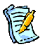 Light blue paper with horizontal lines and a yellow pen resting on it, displayed in four distinct pixelated states.