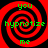 Four identical red and black spiral patterns arranged in a , each containing green text reading "you hypnotize me"