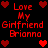 Red pixelated text and heart symbols arranged in a on black background, with repeated phrases and consistent layout across all visible frames