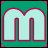 Green square icon with light blue 'M' outlined in pink, below which is a green section reading 'mario album in stores 7-9-02' in red and white text.