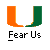 Two identical pixelated 'U' icons with orange and green segments, each labeled 'Fear Us', displayed on a gray background with promotional text for badassbuddy.com.