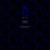 Dark blue pixelated image with a central vertical arrangement of lighter blue and gray shapes against a dark background.