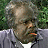 A 48x48 pixel buddy icon featuring a split composition with a person on the left and text/logo elements on the right, displayed as part of an animated contact sheet.