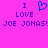 A static pixel art image with a bright pink background displaying purple text and a blue heart symbol.