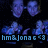 Pixelated blue and purple abstract shapes float above light blue text on a black background, with visible pixelation throughout the image.