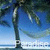 Pixelated static image of a palm tree against a blue sky with scattered clouds, showing partial foliage and trunk details.