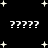 Black background with white plus signs and question marks , some dots scattered throughout the scene