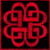 Static 50x50 pixel icon featuring a red Chinese knot symbol on black background with subtle gradient border.