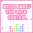 Pixel art icon with pink text "MUSIC MAKES YOU LOSE CONTROL" over a white background, featuring colorful audio equalizer bars and small decorative elements.