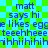 Pixelated text on a green and blue checkered background with repeated phrases about 'matt' saying hi, liking eggs, and laughing.
