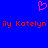Blue background with pink heart symbol above red pixelated text reading 'ily Katelyn' repeated twice.