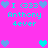 Pixelated cyan text and blue hearts on a bright pink background, with repeated 'I <333' symbols and names 'Anthony 4ever'.