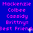 Pixelated text on blue background with pink names and 'Best Friend' lines, some frames show small white sparkles near the text