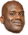Two pixelated head portraits of a person with short hair against gray background, left face turned rightward, right face turned leftward.