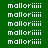Green background with repeated white text 'malloriiiii' in a , some highlighted in bright green