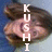 Vertical text overlays on a person's face with changing words across four