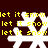 White snowflake icons and yellow text reading 'let it snow' repeated on a dark brown background.