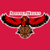 A pixelated red bird with outstretched wings on a solid pink background, next to green text reading "Original Icons .com" on dark green.
