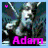 A pixelated image of a figure with light hair and wings, labeled 'Adam' in bright pink text below.