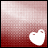 Animated contact sheet of 25 frames showing a red gradient background with white heart icons and evolving text phrases.
