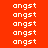 red and black squares with white text 'angst' repeated across all , showing a patterned arrangement of alternating colored backgrounds