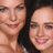 A 4-frame contact sheet of a Gilmore Girls promotional image with two women, text elements, and the WB logo in a 2x2 grid layout.