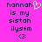 Pixelated text on bright pink background with heart symbol and emoticon, two identical versions side-by-side.