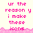 Pixelated pink text on a light background with a wavy pink border, showing repeated phrases across multiple