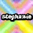 A static image with repeated text 'stephanie' over a colorful, pixelated background of diagonal stripes in pink, yellow, green, and blue.