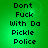 Green background with black pixelated text reading 'Don't Fuck With Da Pickle Police' in four identical quadrants.