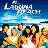 pixelated text-based icons featuring 'FOR DRAMA IN LAGINA BEACH' and 'JUST ADD HATER', with color variations in the first line across frames