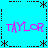 Pixelated cyan background with four pink 'TAYLOR' text blocks arranged in a , bordered by black dashed lines and asterisk corners