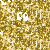 Golden glittery background with scattered light gray 'CO' text fragments and a solid gray rectangular overlay in the bottom right corner.
