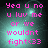 Pixelated text in pink reads "Yea u no u luv me or we wouldnt fight(33" over a teal gradient background with light effects.