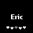 Black background with white text 'Eric' above a of six plus signs, where the third sign is gray in one frame and the fourth sign is gray in another