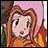 A pixelated anime-style character with long brown hair and an orange outfit appears on the left side of a contact sheet, while the right side displays text reading "Anime IM" above "COM" in white pixelated font against black background.