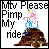 Pixelated icon with black text reading 'Pimp My Ride' and a character on a brown vehicle.
