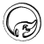 A 3x3 contact sheet of an animated icon showing a stylized bird mascot inside a circular frame across eight sampled frames with varying rotation and shading effects.