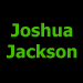 Six display a person's face in various poses with green text 'Joshua Jackson' and white text 'Dawson's Creek' on black backgrounds
