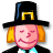 Pixelated cartoon character with pink skin, blonde hair, black top hat with blue band and gold buckle, wearing black coat over light blue shirt.