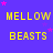 Purple background with yellow text reading 'MELLOW' above 'BEASTS', pink stars scattered across the image.