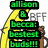 Animated pixel art shows a yellow banana and brown bear-like character with 'BFF' text, featuring green text overlay reading 'allison & becca: bestest buds!!!'