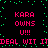 Pixelated text in bright pink and green on black background with repeated phrases.