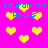 Pixelated icon with bright pink background, yellow hearts, and blue text reading "Lauram251 Rocks" repeated across the image.