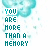 identical pixelated icons featuring a teal cloud shape with text "YOU ARE MORE THAN A MEMORY" in varying shades of blue and cyan