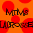 Pixelated text 'MtMs' and 'LACROSSE' on orange background with red circular shapes, static image.
